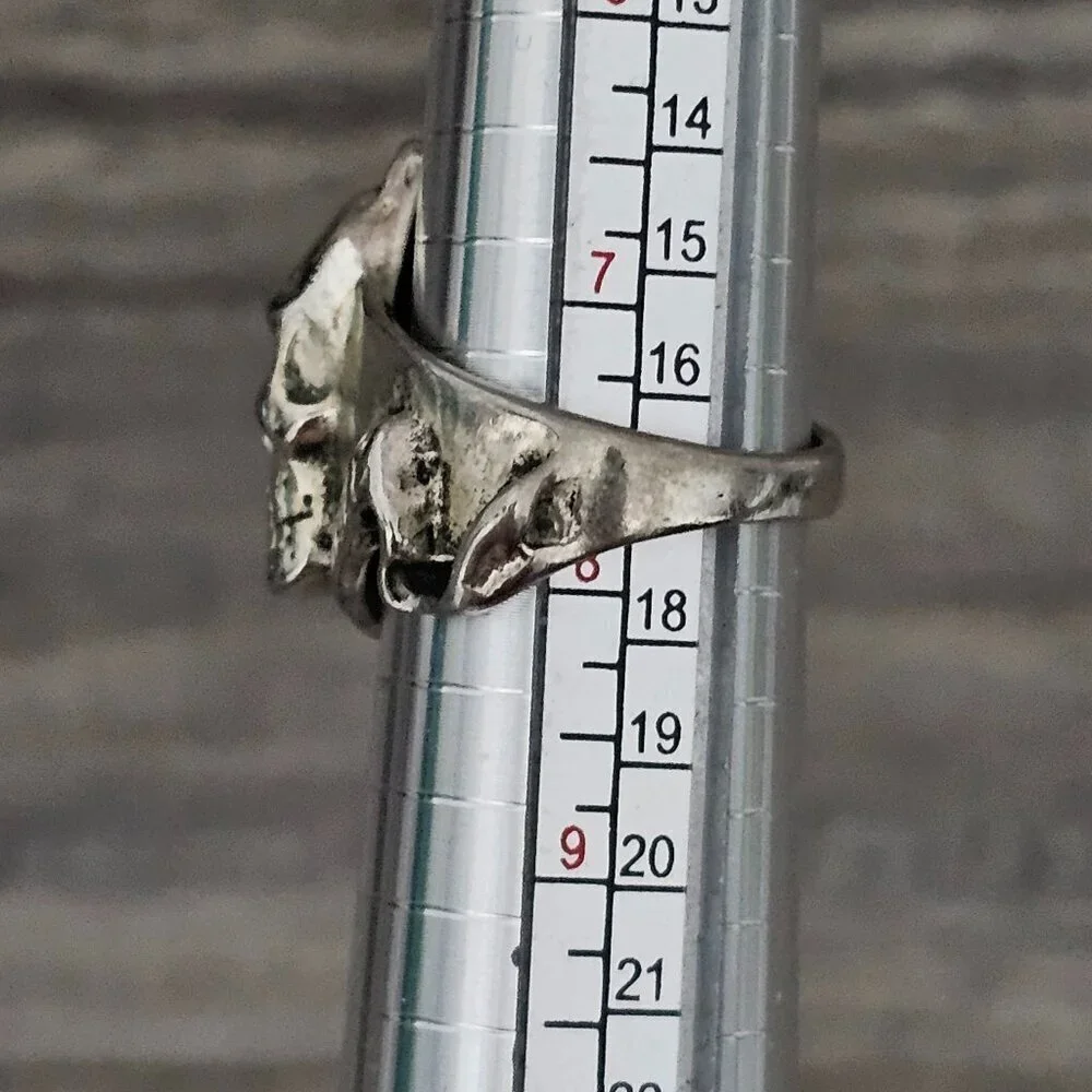 💎The Expendables Stallone Stainless Steel Vintage Biker Punk Silver Skull Ring